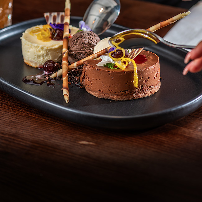 Dessert menu at The Swan